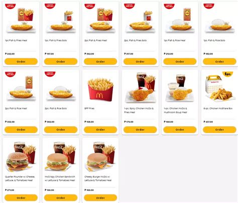 McDonald’s Menu & Price List of Philippines [March] .